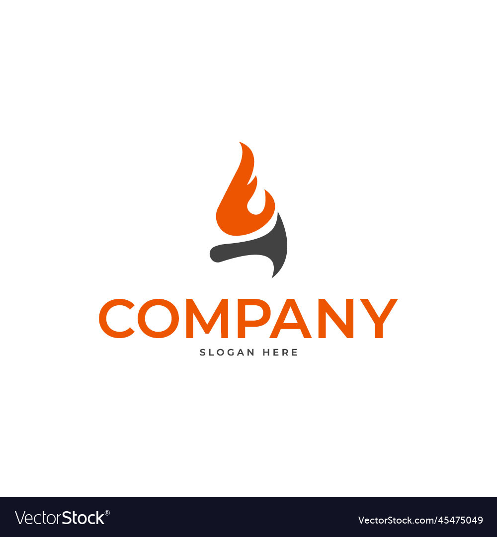 Fire-icon-logo-design-template Royalty Free Vector Image