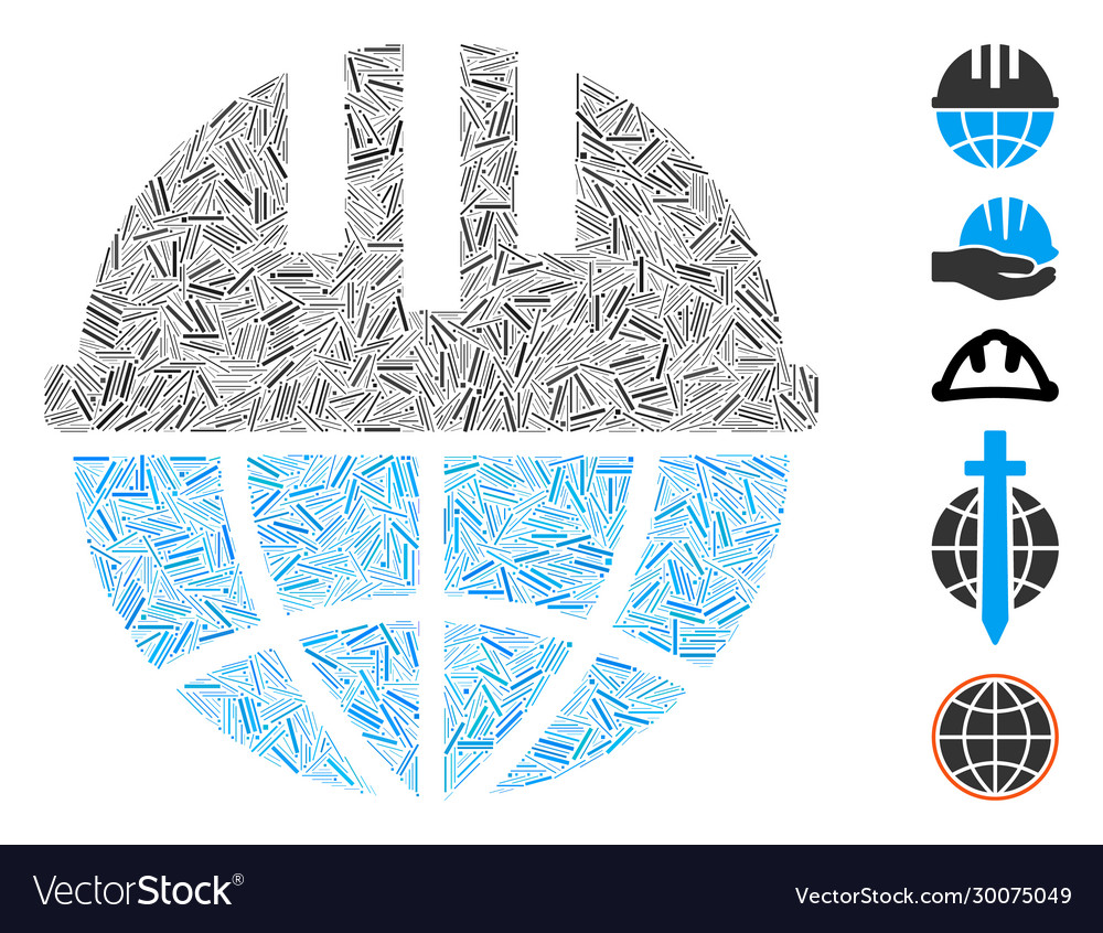 Line mosaic global helmet