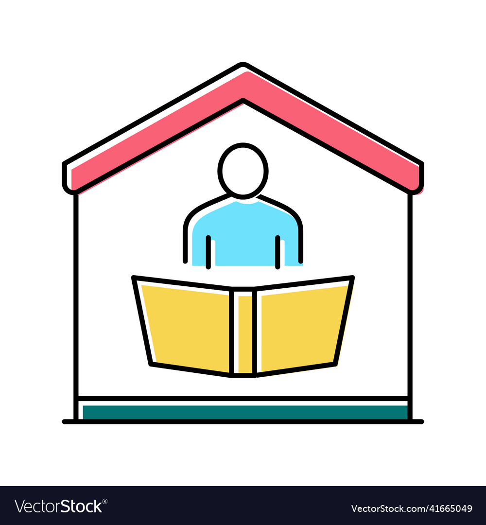 Reading book color icon Royalty Free Vector Image