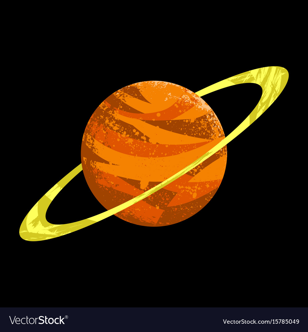 Ringed planet Royalty Free Vector Image - VectorStock