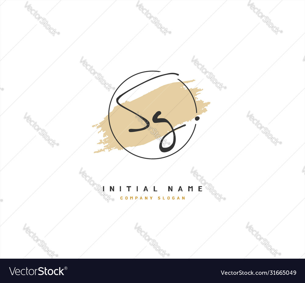 S g sg beauty initial logo handwriting