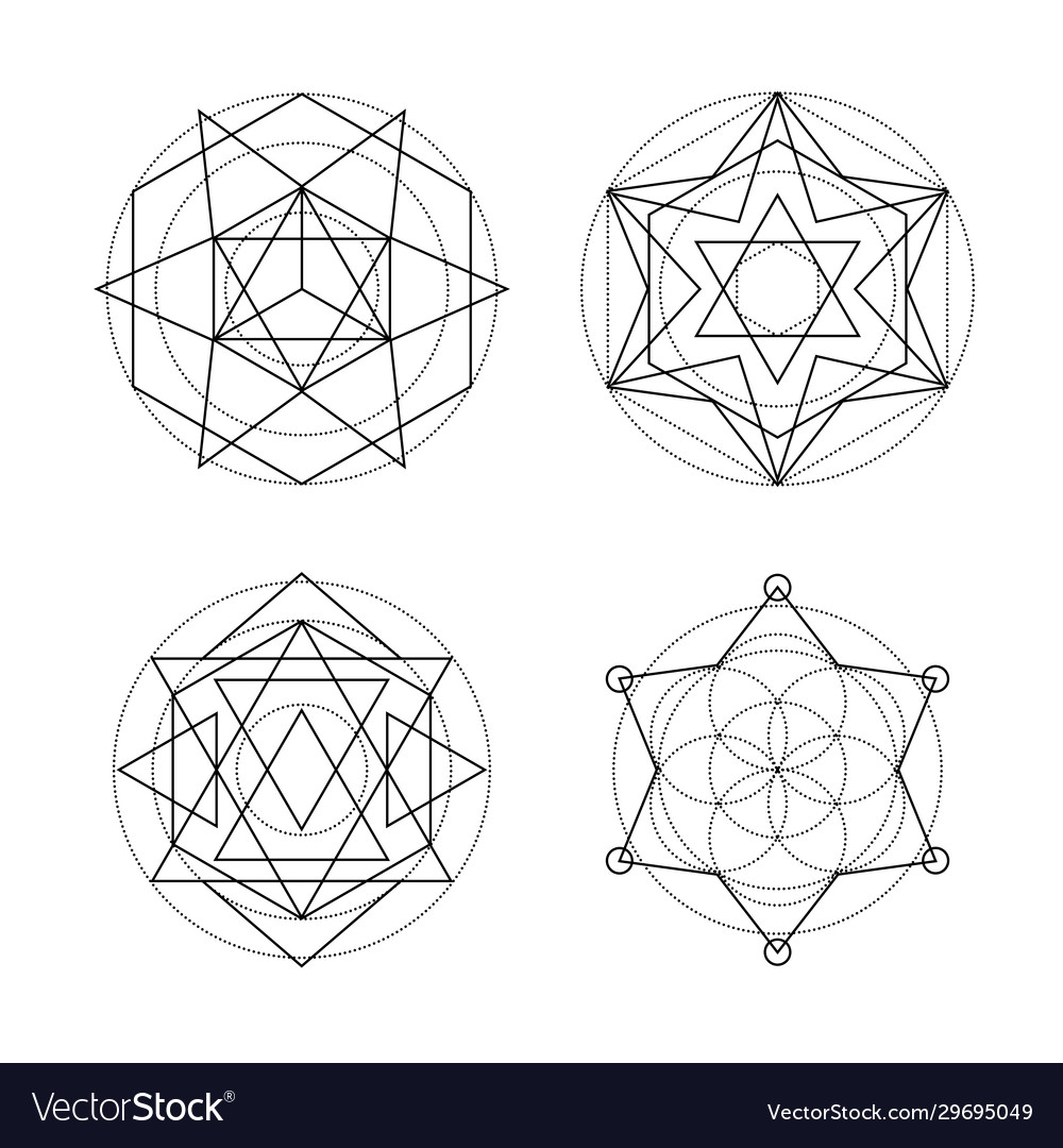 Sacred geometry set Royalty Free Vector Image - VectorStock