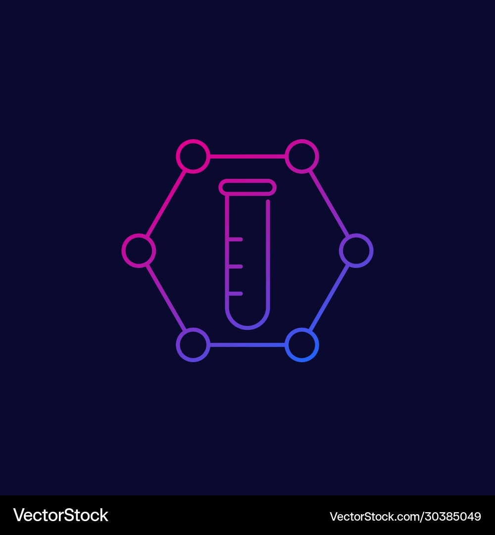 Science icon linear Royalty Free Vector Image - VectorStock