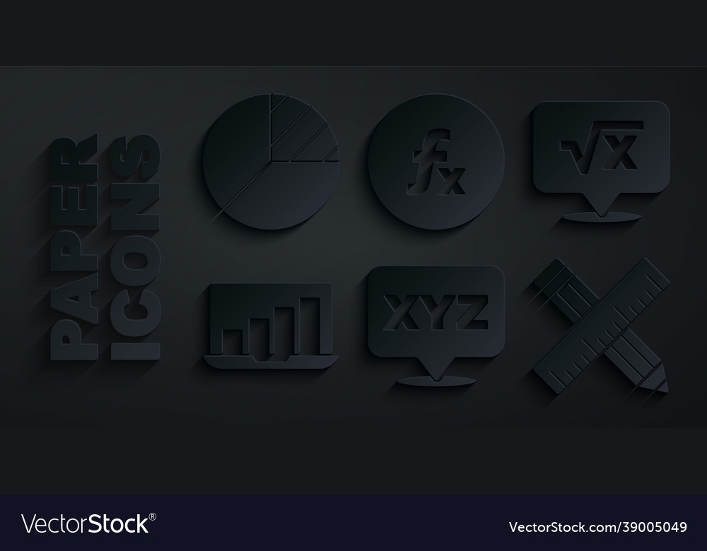 Set xyz coordinate system square root x glyph vector image Set xyz coordinate system square root x glyph