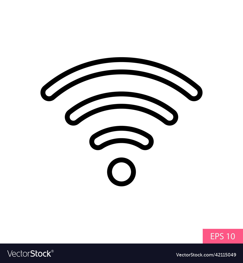 Wifi sign or icon in flat style design