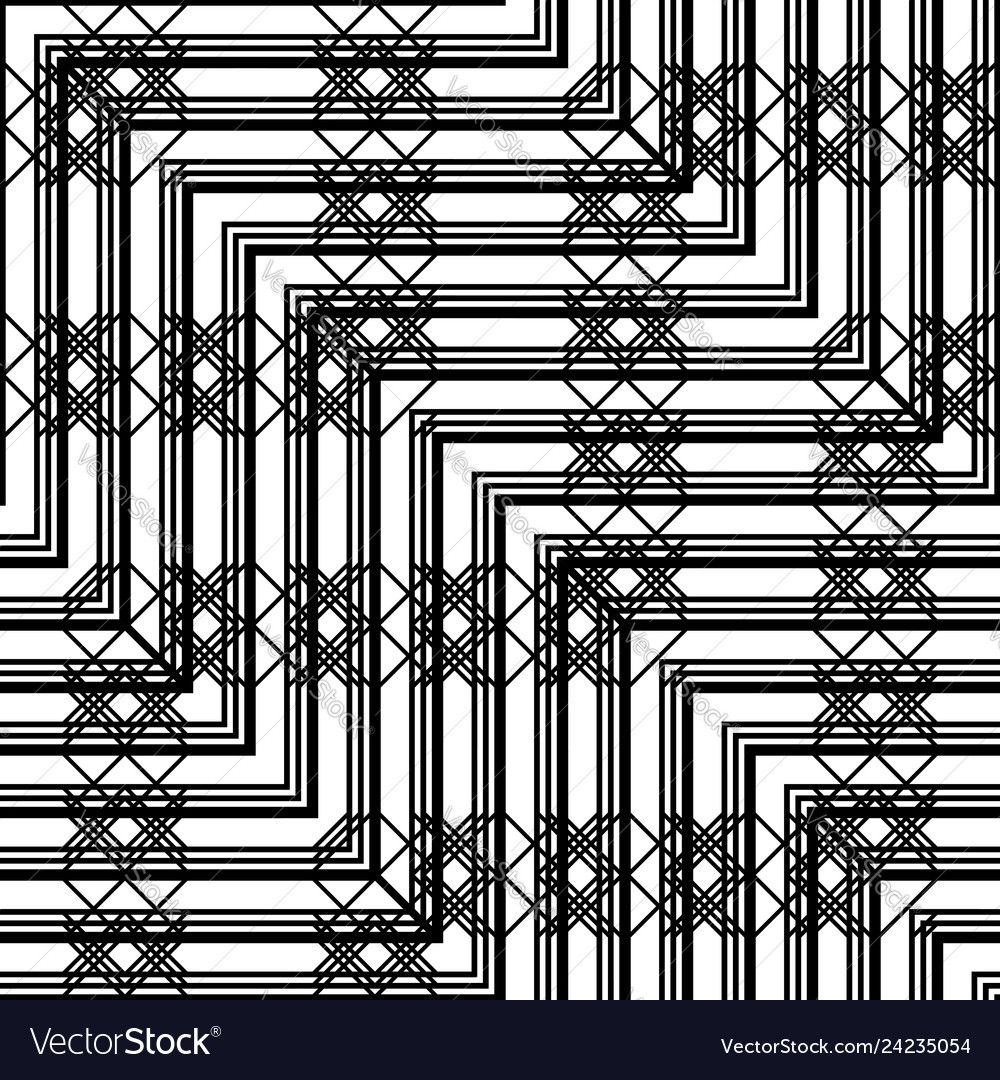 Design seamless monochrome grid pattern vector image Design seamless monochrome grid pattern