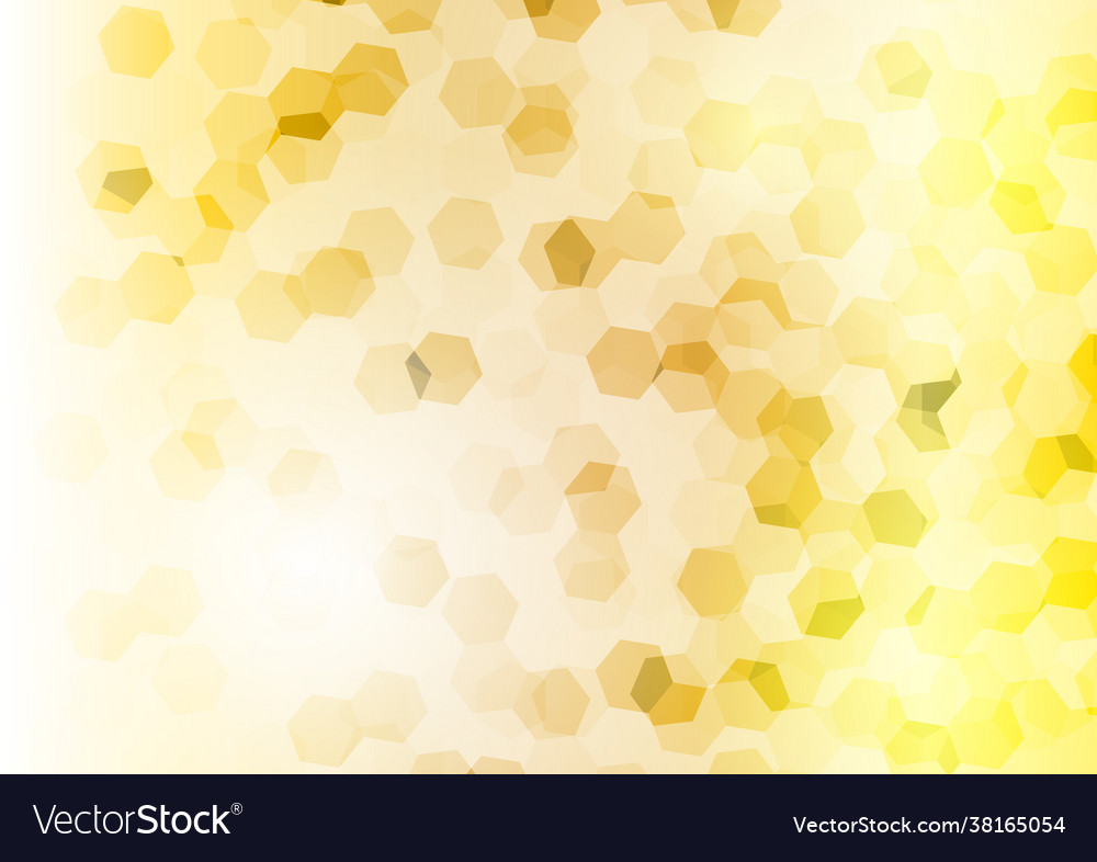 Golden Hexagon Pattern Background