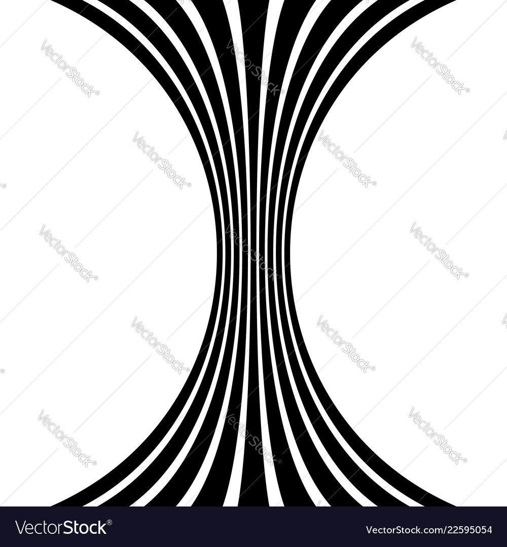 Lines with distortion effect isolated on white vector image Lines with distortion effect isolated on white