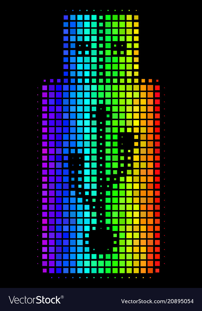 Rainbow pixel usb flash drive icon