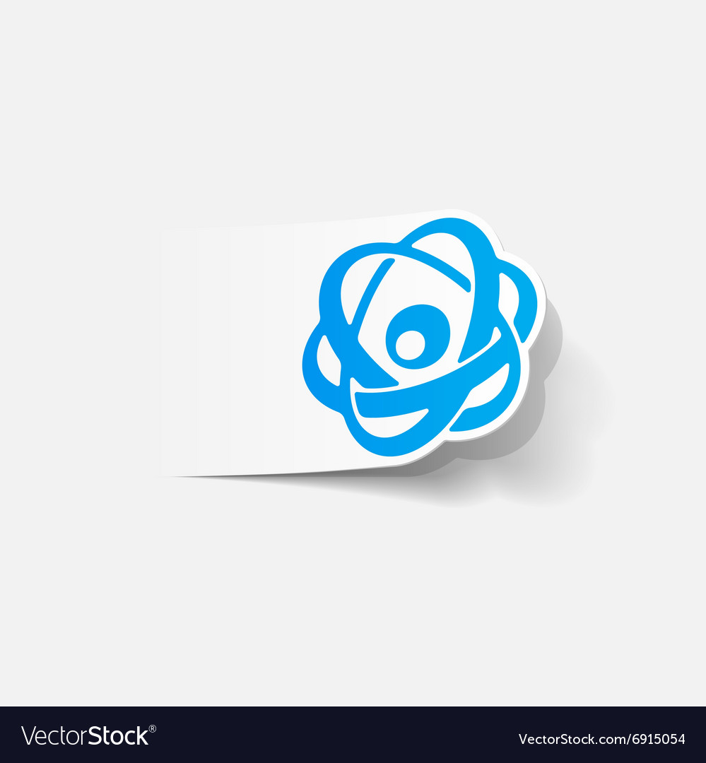 Realistic design element atom