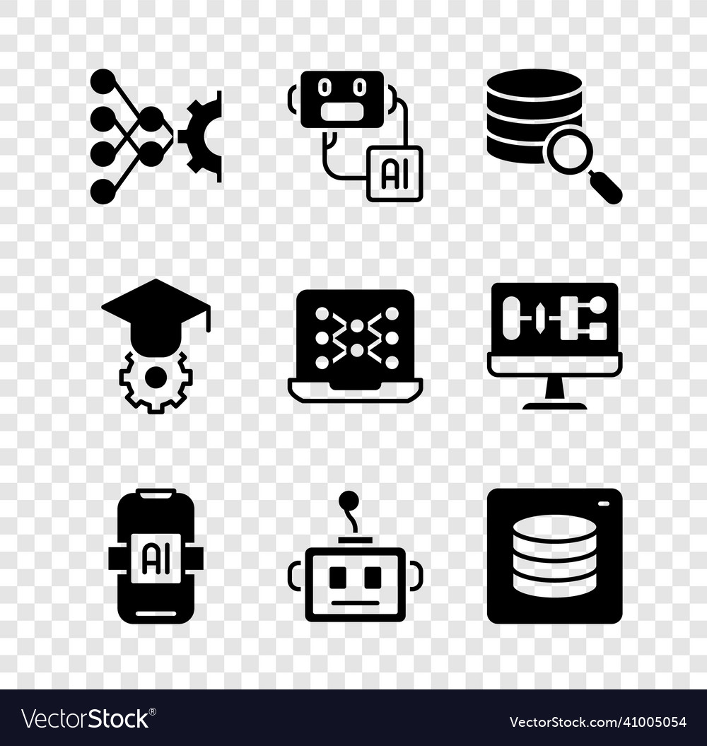 Neural Netzwerk künstlicher Intelligenz Roboter vector image Neural Netzwerk künstlicher Intelligenz Roboter