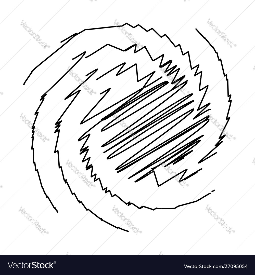 Spiral swirl twirl design element with sketchy vector image Spiral swirl twirl design element with sketchy