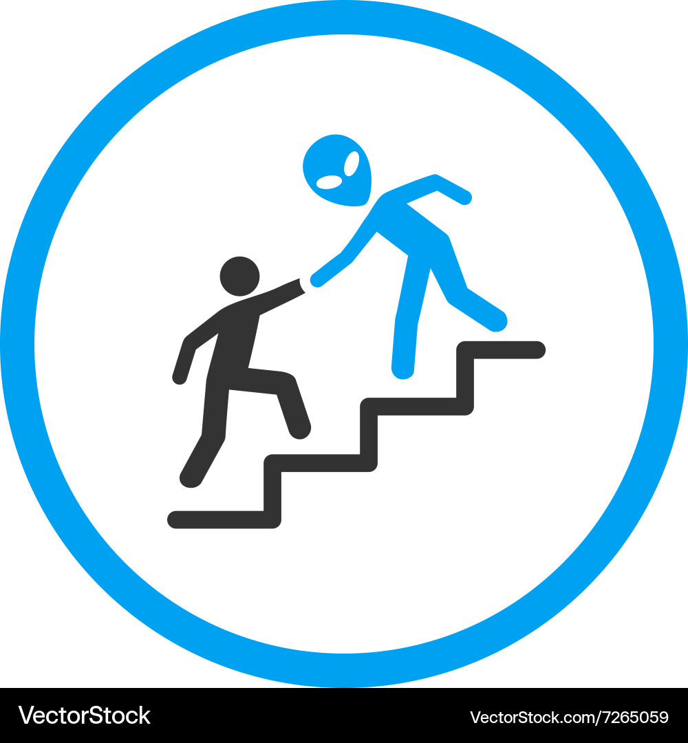 Alien training help icon Royalty Free Vector Image