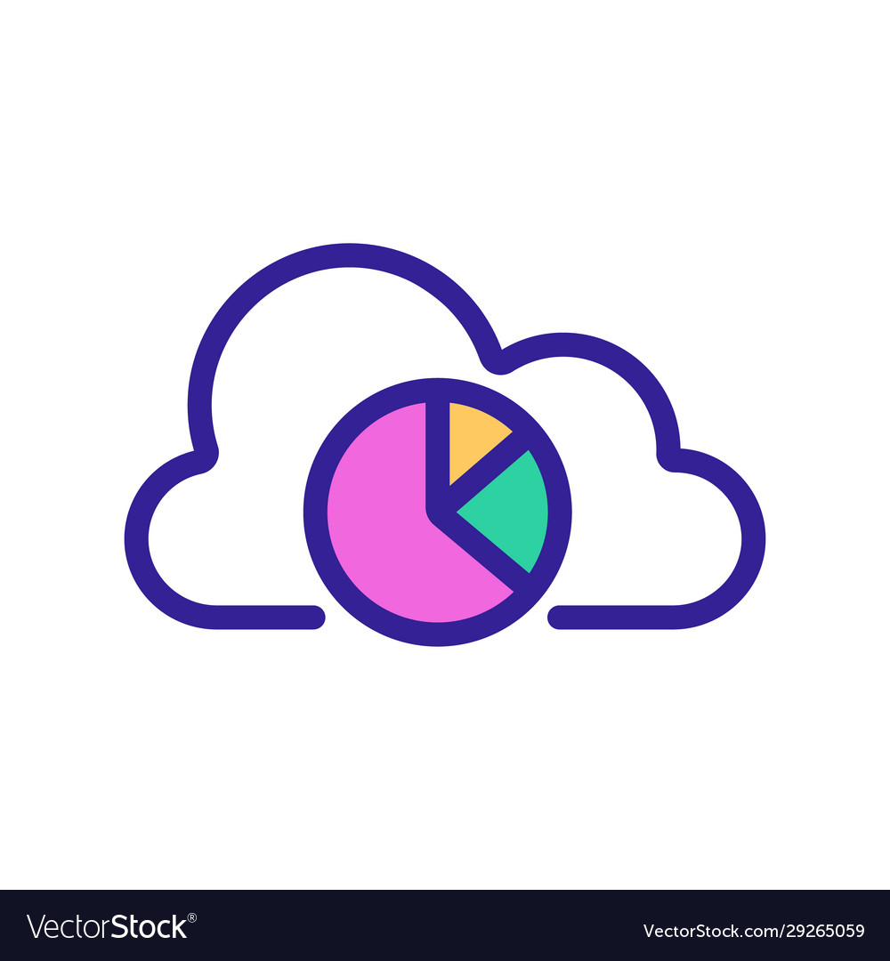 Cloud storage icon isolated contour symbol