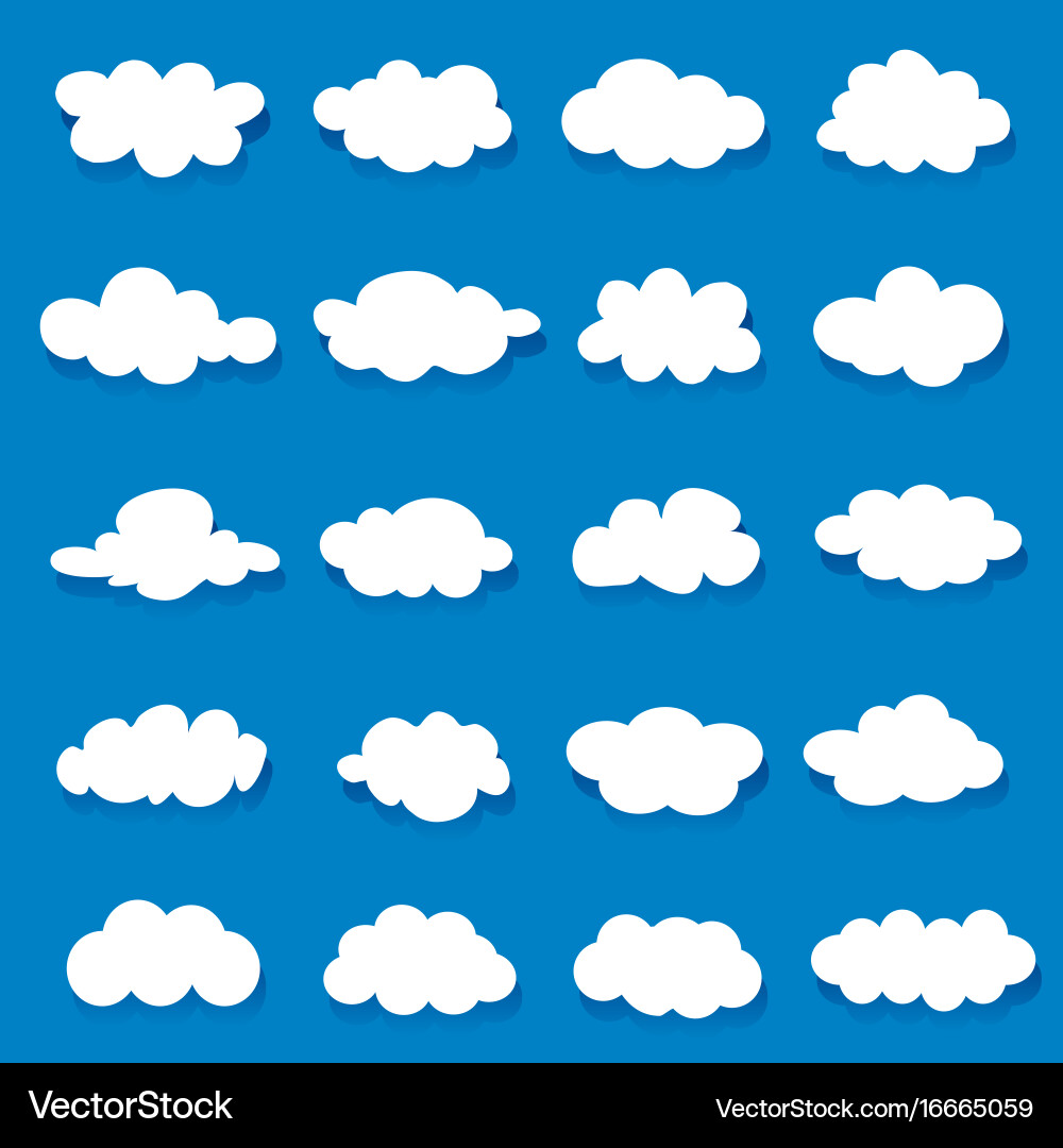 Clouds collection Royalty Free Vector Image - VectorStock