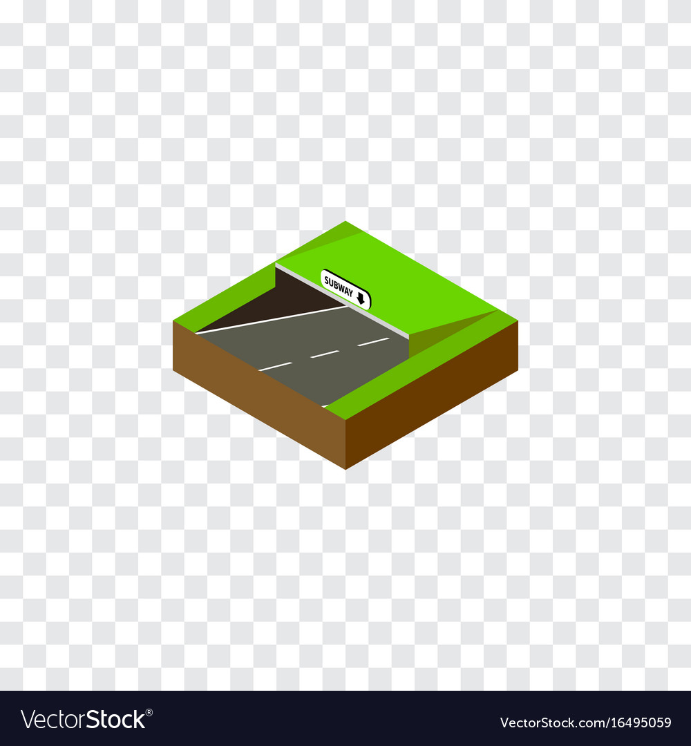 Isolated underground isometric subway