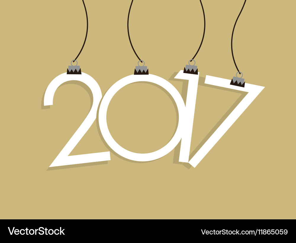 New year 2017 card Royalty Free Vector Image - VectorStock