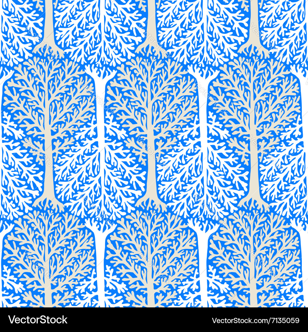 Pattern with trees Royalty Free Vector Image - VectorStock