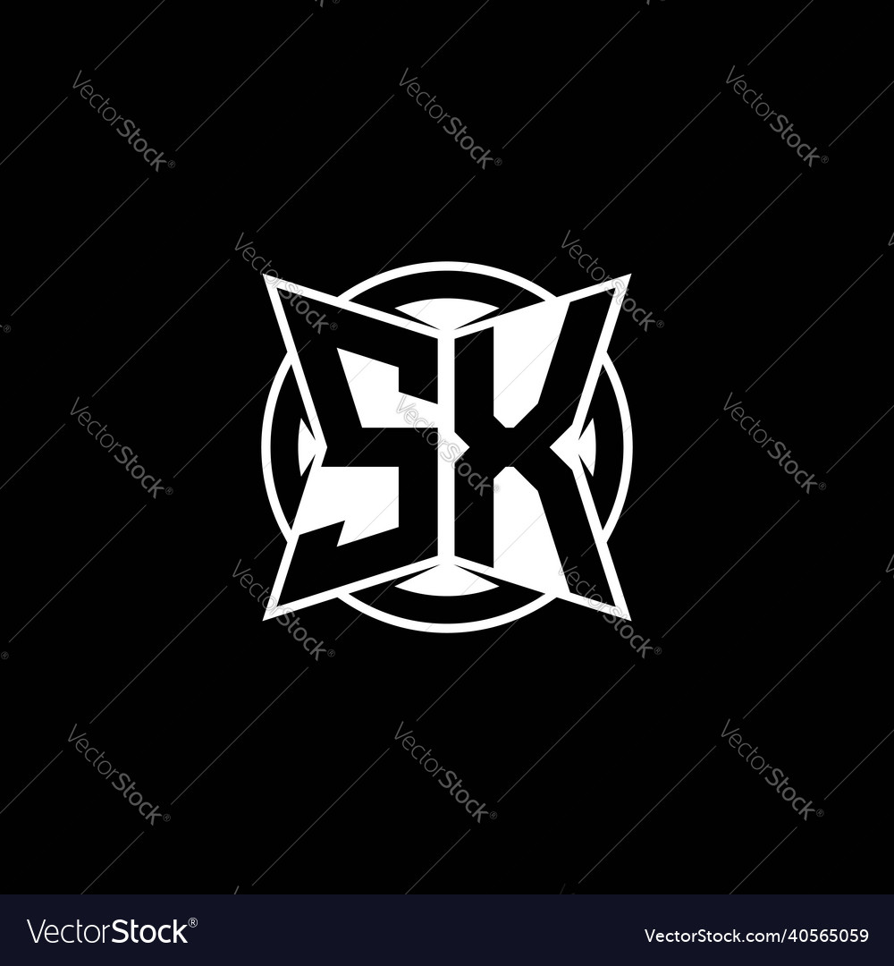 Sx logo monogram design template Royalty Free Vector Image