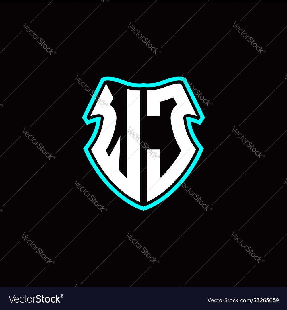 W j initial logo design with a shield shape vector image W j initial logo design with a shield shape