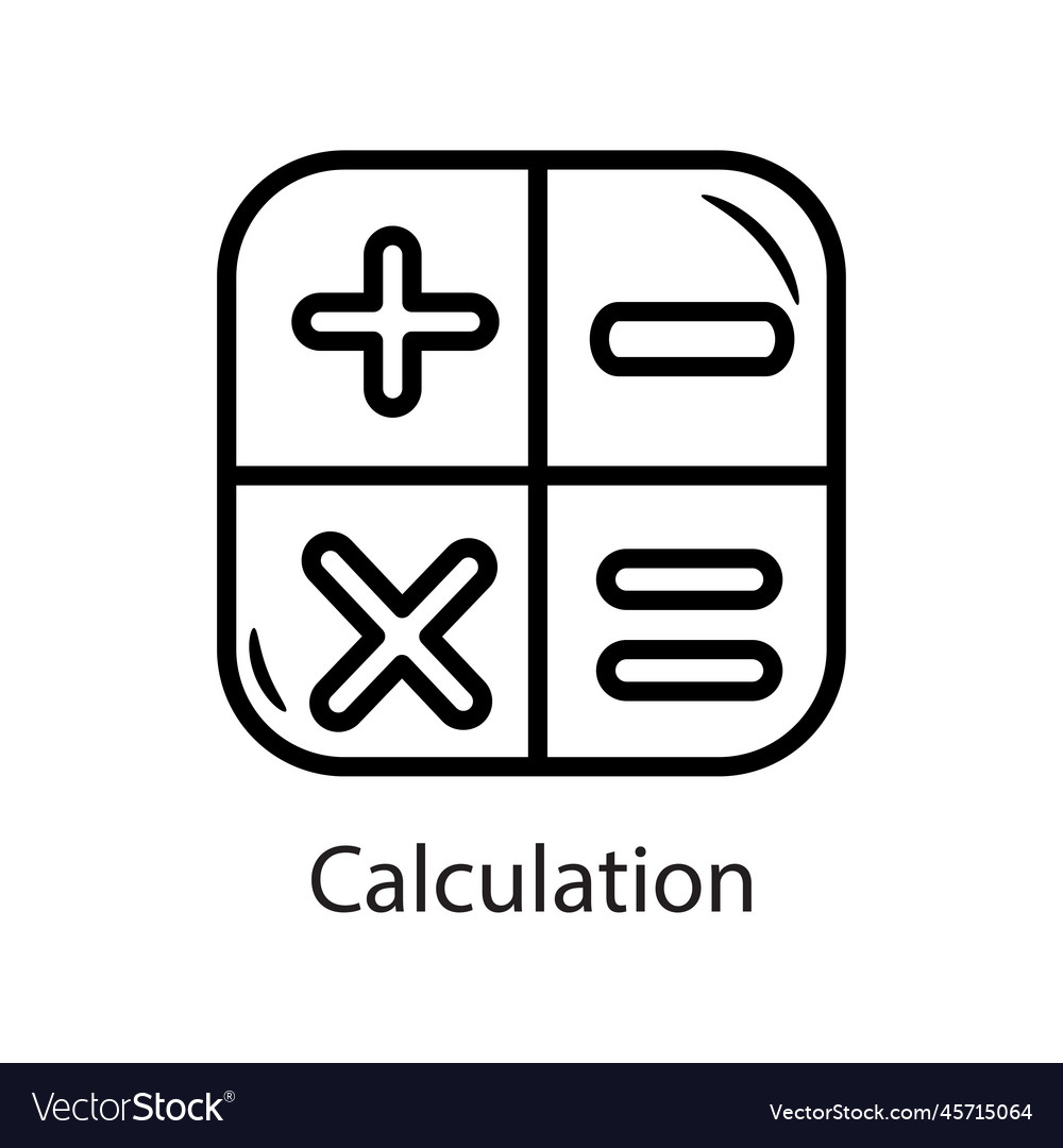 Calculation outline icon design data