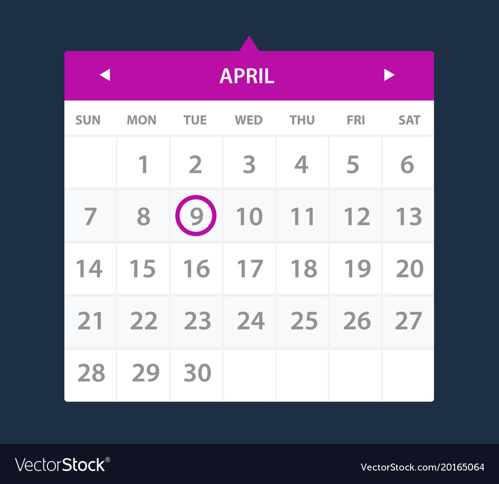 Calendar widget ui interface