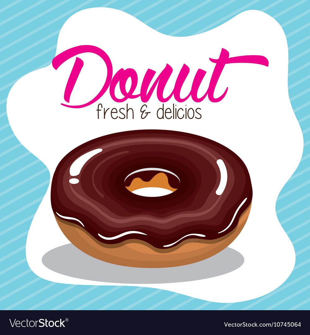 Donut Creme Schokolade frisch und lecker Grafik