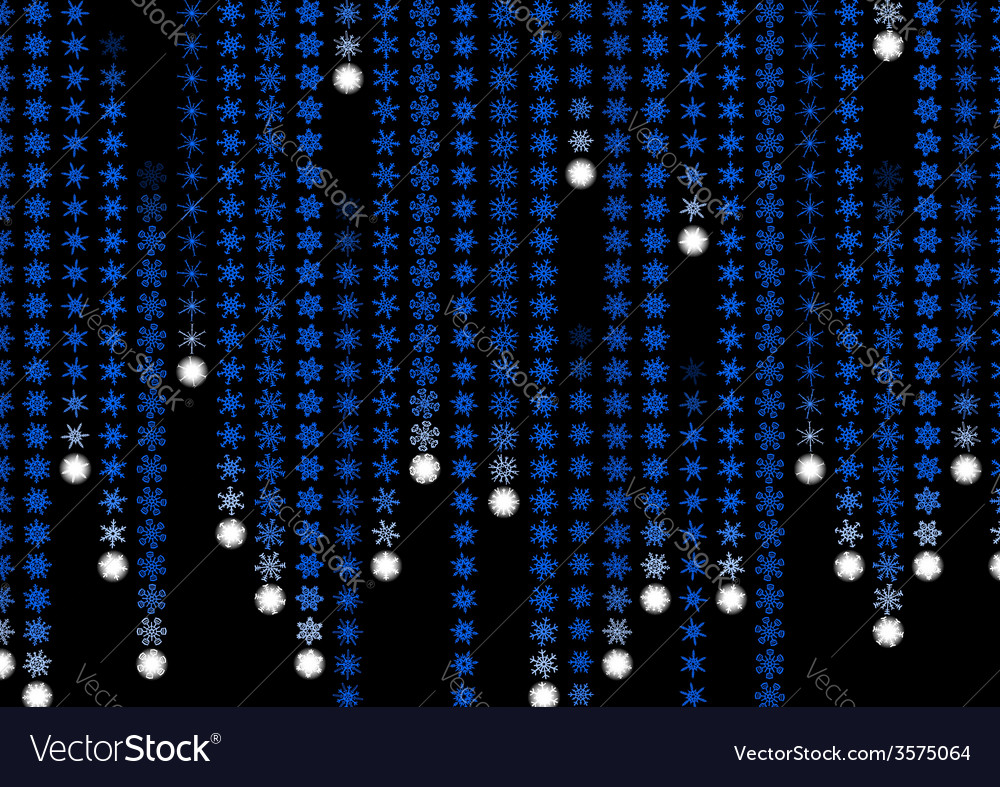 Falling digital styled snowflake streams