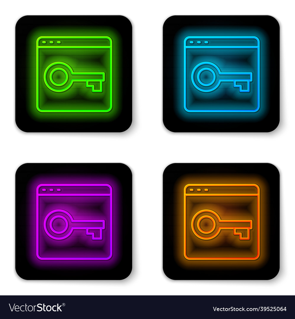 Glowing neon line sichern Sie Ihre Website mit https ssl vector image Glowing neon line sichern Sie Ihre Website mit https ssl