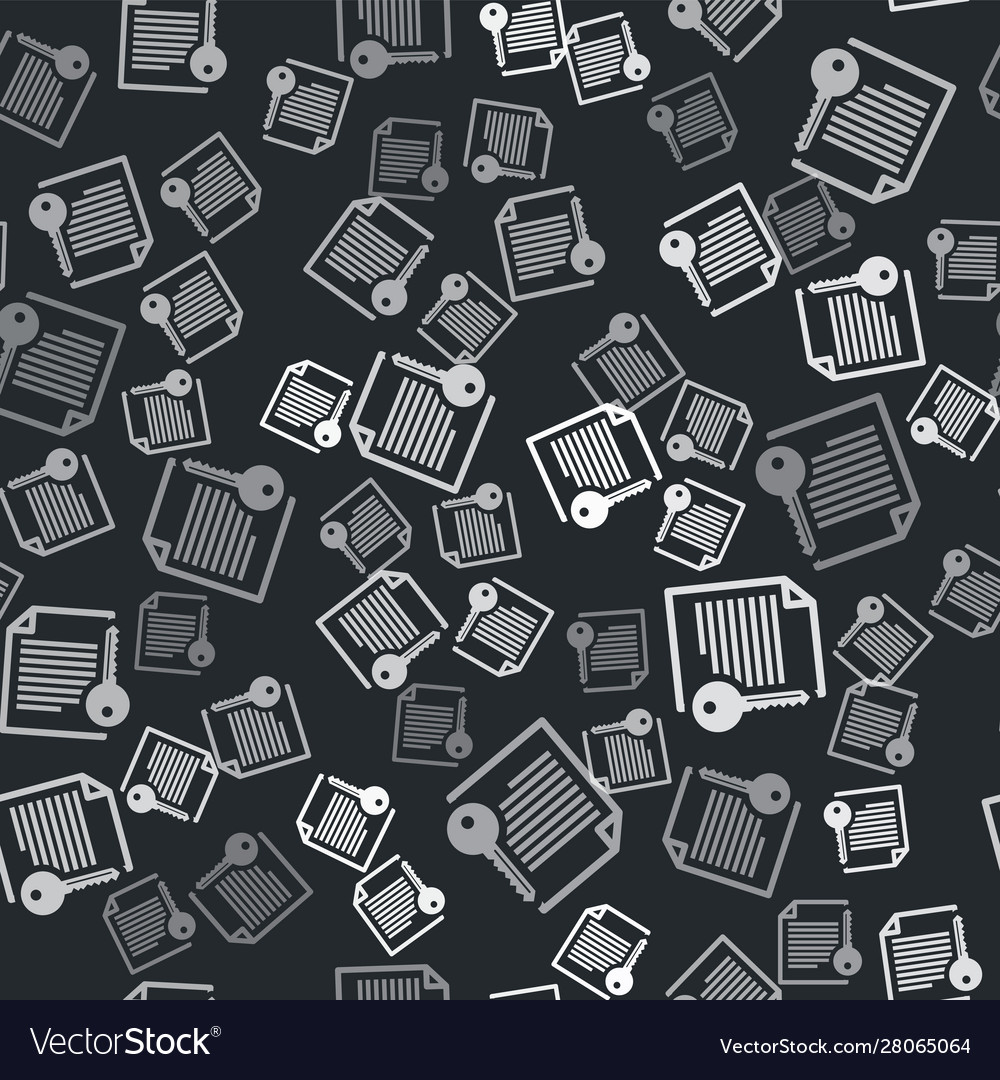 Grey smart contract icon isolated seamless pattern vector image Grey smart contract icon isolated seamless pattern