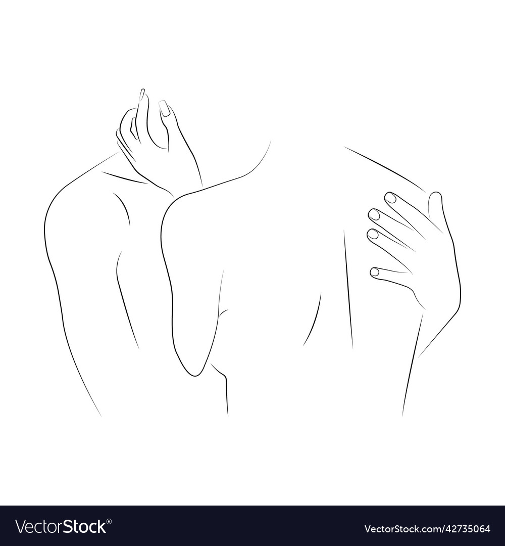 Guy and girl gently embracing minimalism style vector image Guy and girl gently embracing minimalism style