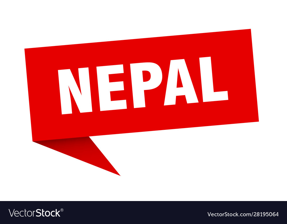 Nepal sticker red signpost pointer sign