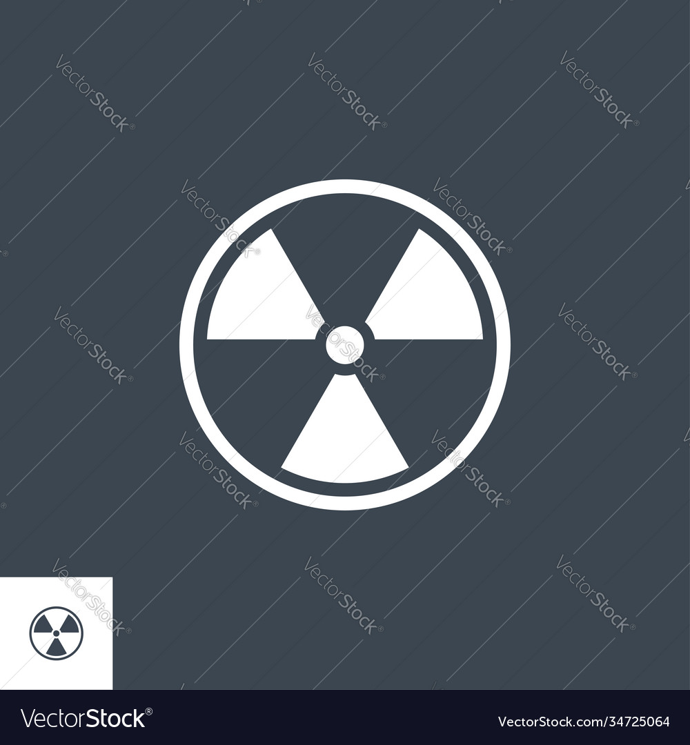 Radioactive related glyph icon