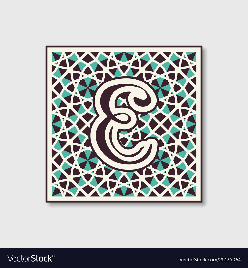 Retro monogram design vector image Retro monogram design