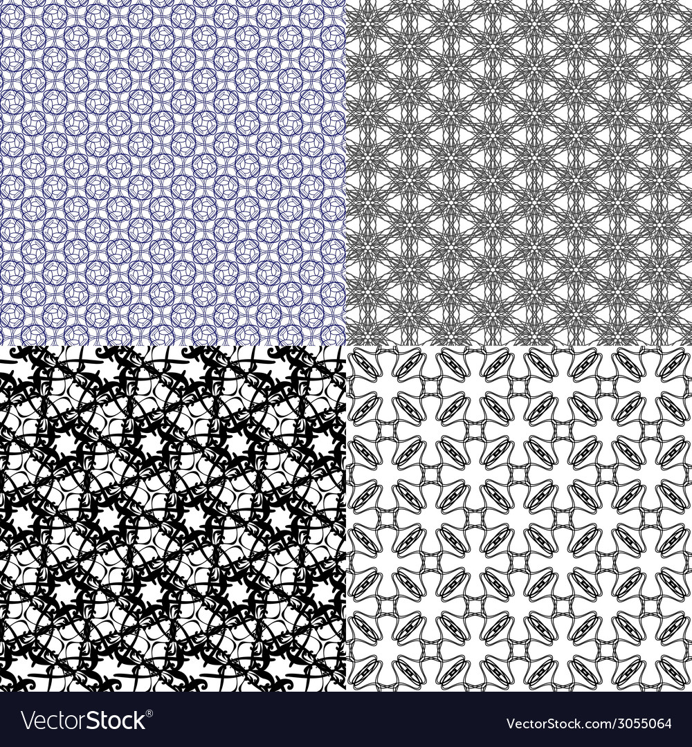 Set of geometric pattern in op art design