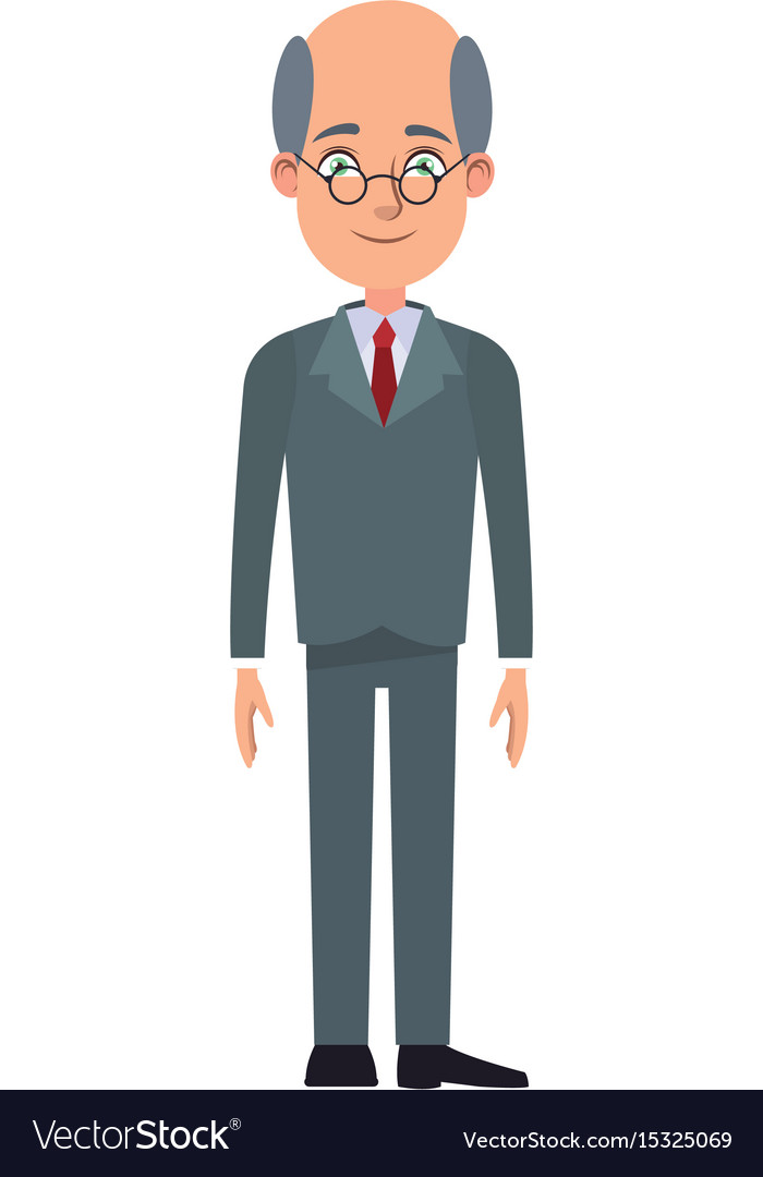 Cartoon business man cartoon character young male Vector Image