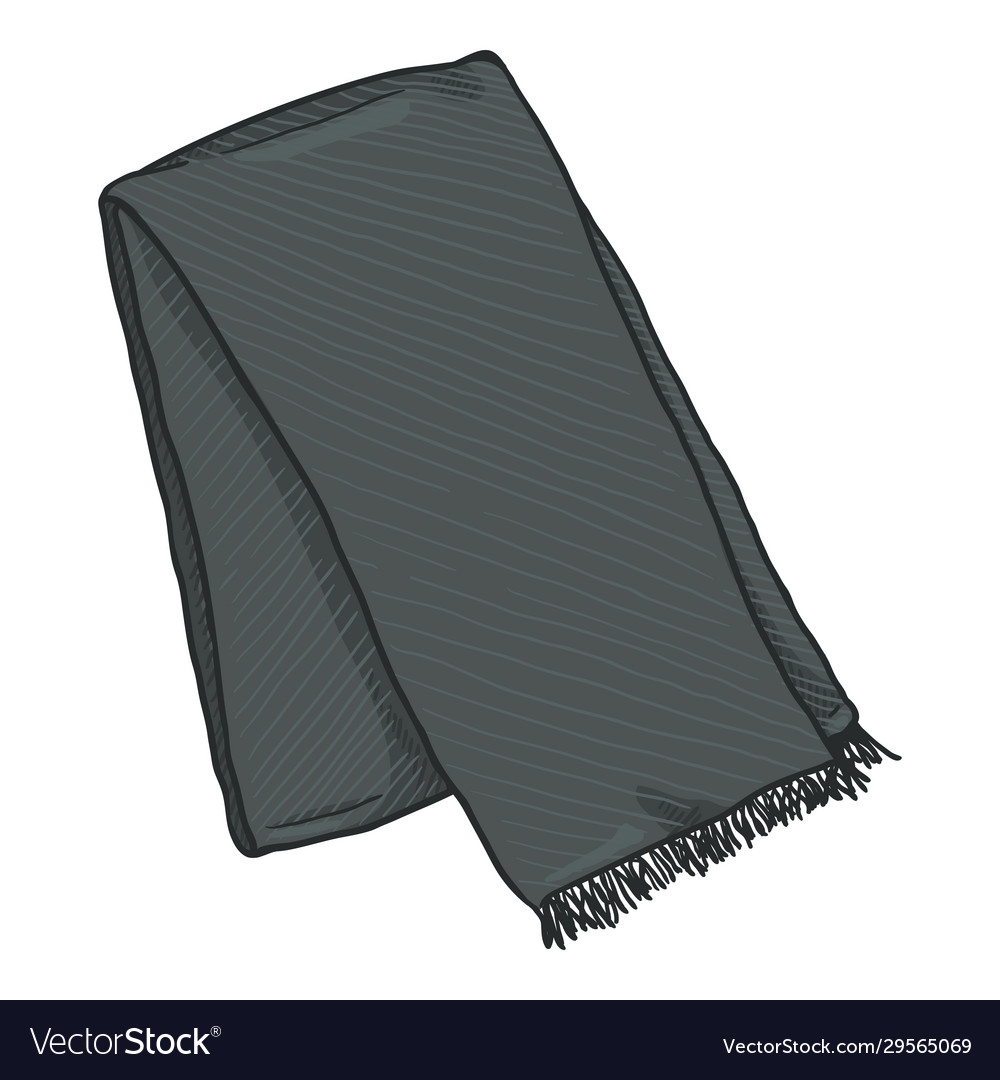 Cartoon gray folded scarf