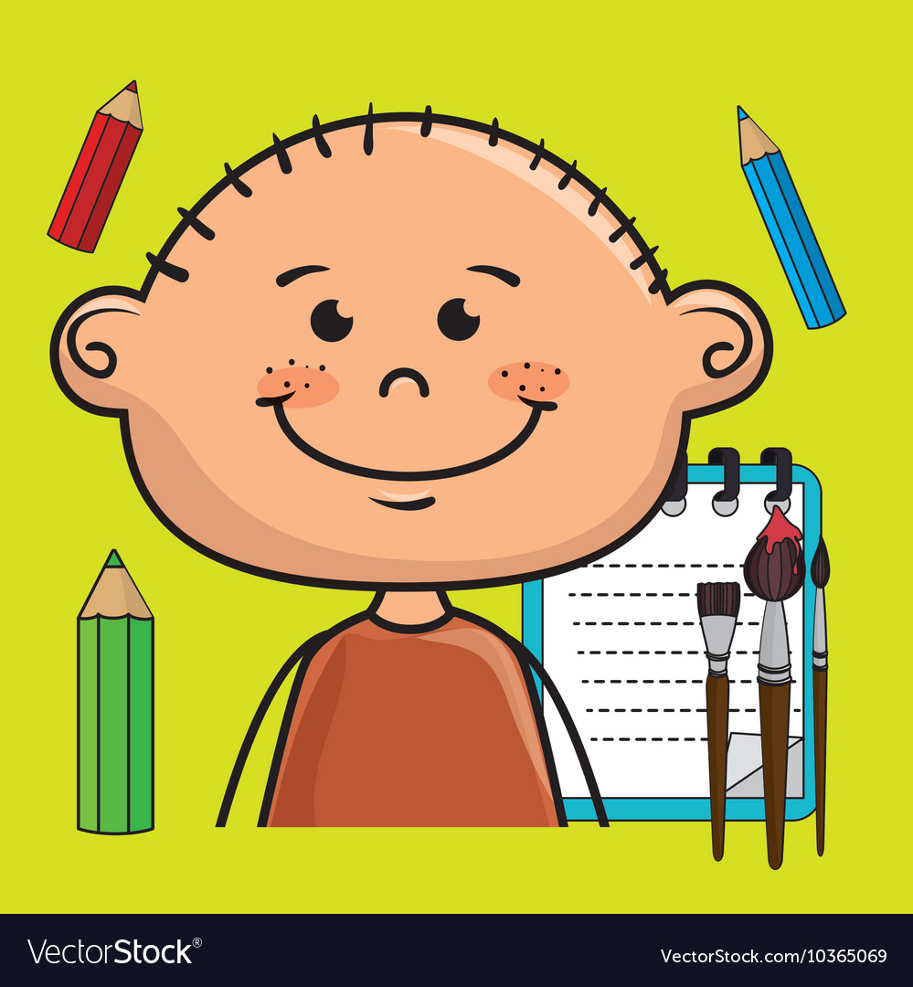 Character cartoon child notebook