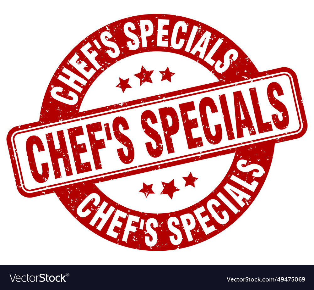 Chefs specials stamp label round