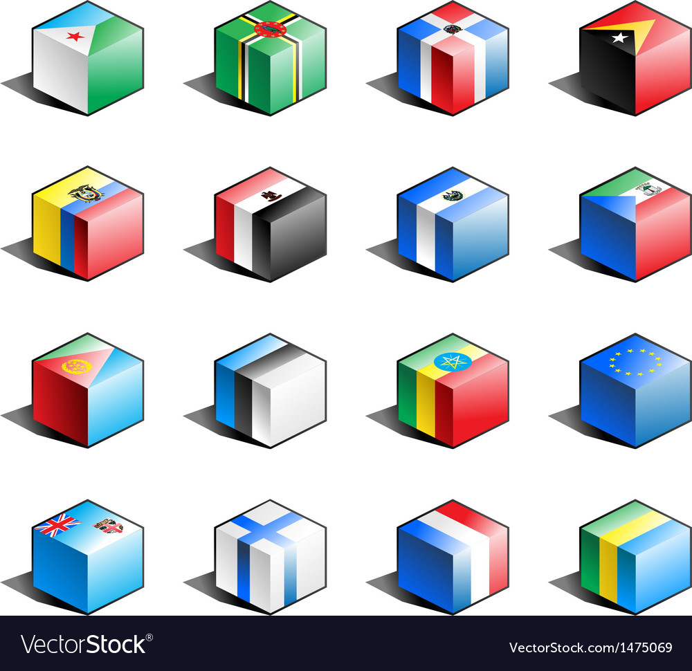 Flag icon set part 4 Royalty Free Vector Image