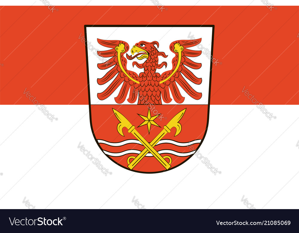 Flag of markisch-oderland in brandenburg germany