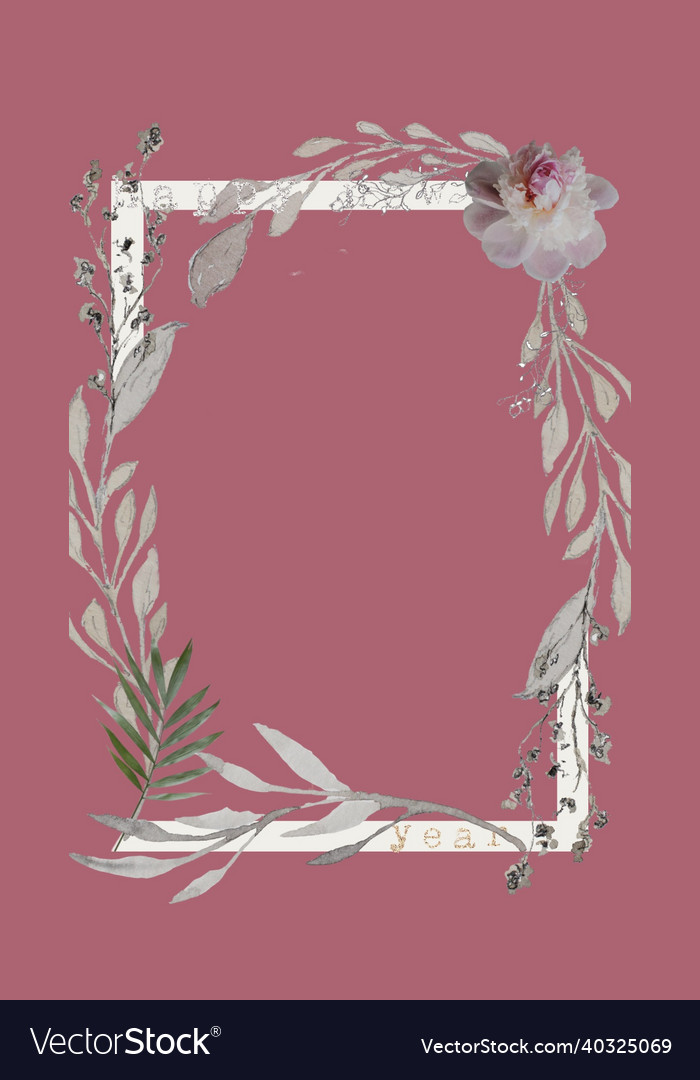 Frame flower ha Royalty Free Vector Image - VectorStock