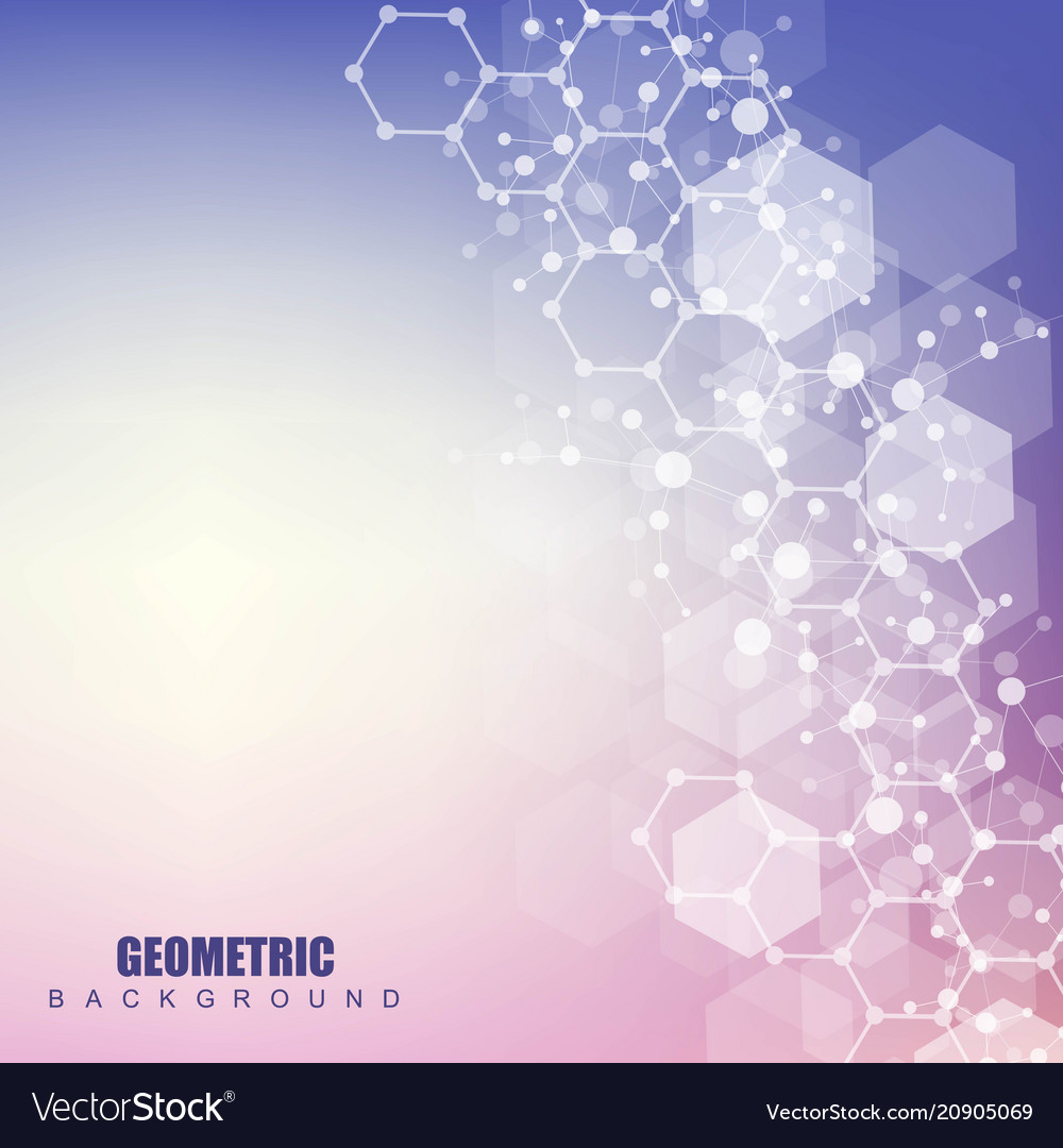 Geometric abstract background with connected line vector image Geometric abstract background with connected line