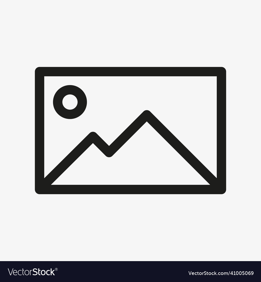 Icon Of An Image Picture Outline Sign Royalty Free Vector