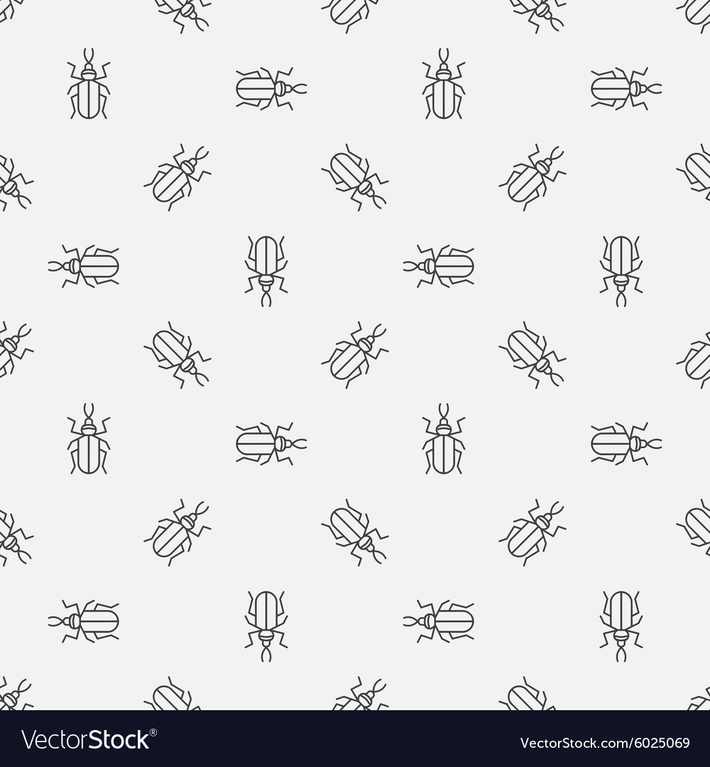 Insect Seamless Pattern Royalty Free Vector Image