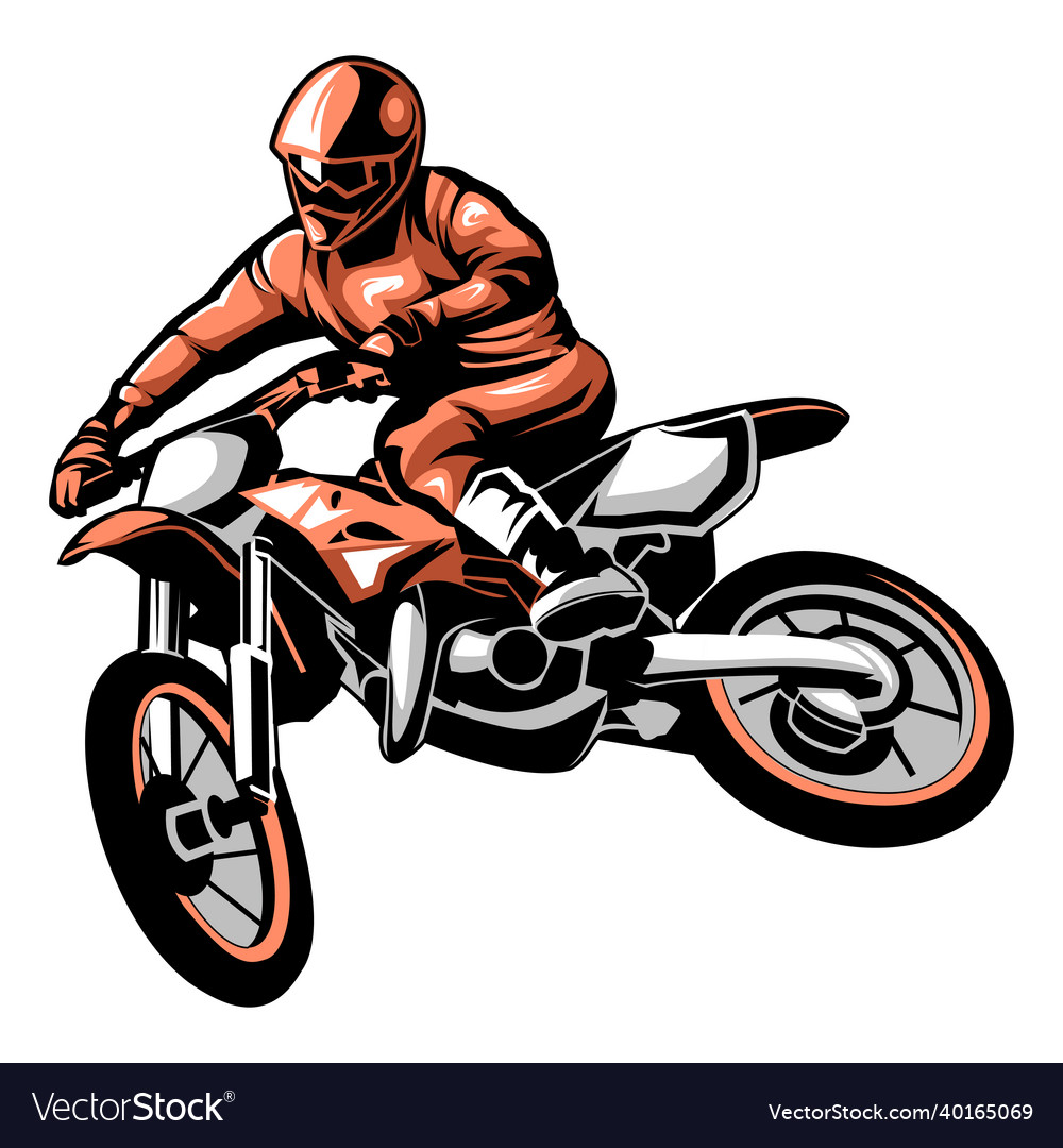 Tail Whipping Motocross Stock Illustration - Download Image Now