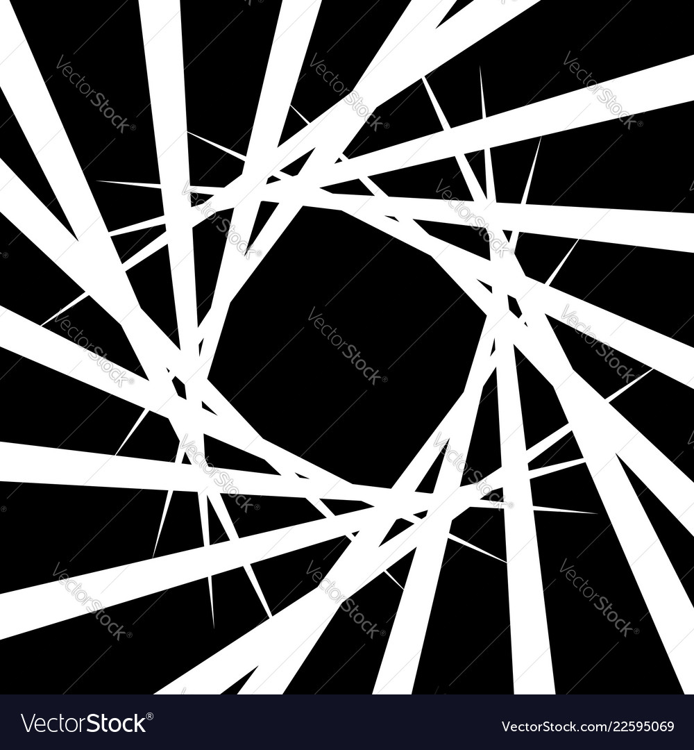 Random asymmetric lines monochrome abstract art vector image Random asymmetric lines monochrome abstract art