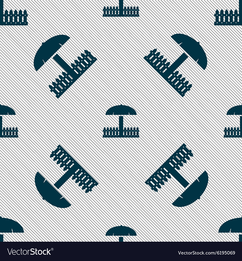 Sandbox icon sign seamless pattern with geometric