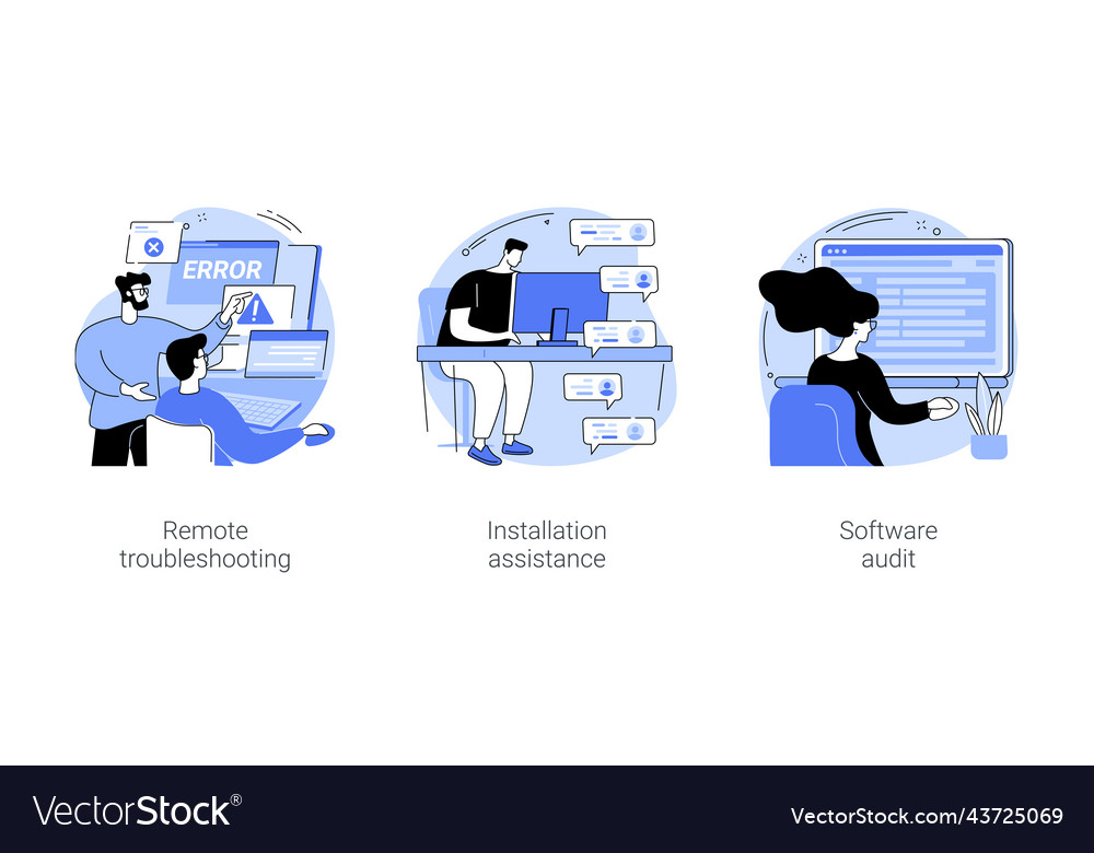 Software maintenance isolated cartoon