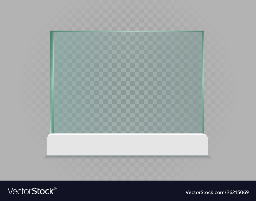 Transparent glass banner template